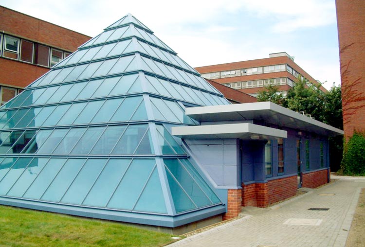Sir Joseph Hotung Centre glass pyramid BBF Fielding architecture