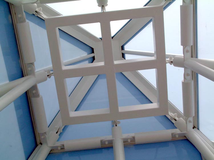 Sir Joseph Hotung Centre glass pyramid interior detail BBF Fielding architecture